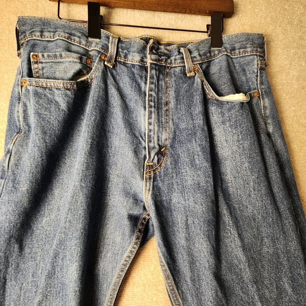 Levi's 505 Regular Fit Jeans Mens 36x30‎ Blue Excellent Straight Leg Denim